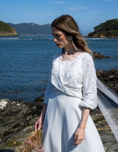 CAIDAS DE TUL EN VESTIDO DE NOVIA