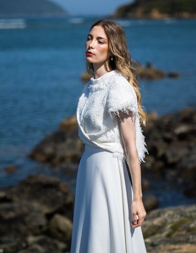 chaqueta de novia para formar varios looks distintos