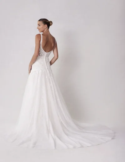 vestido de novia en corte A