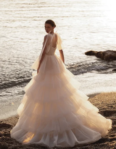 un vestido de novia bucólico