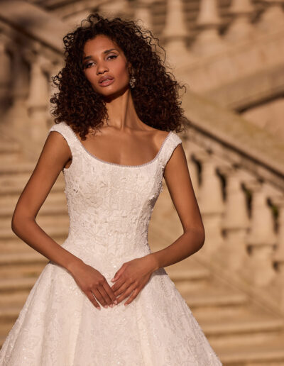 vestido de novia perlas