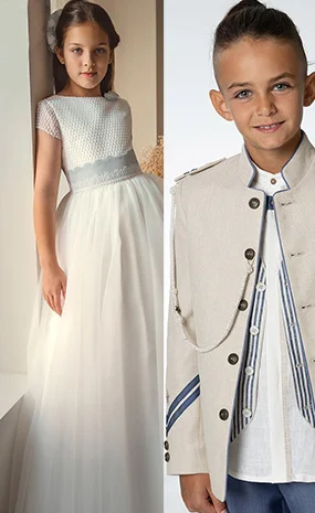 vestido y traje de comunión