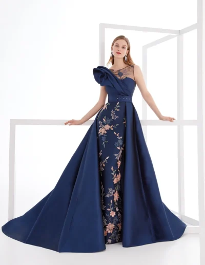vestido en tejido de alta costura