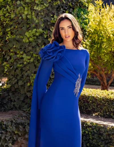 vestido de madrina con caídas